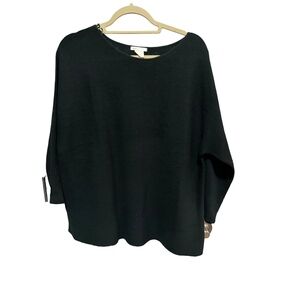 Basic - H&M - Black dolman Sleeve crew neck Sweater - Size M